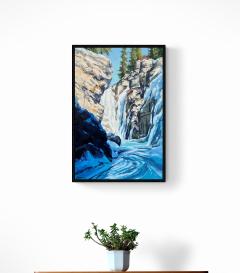 Robert E Wood Frozen Falls Maligne Canyon - 4480114