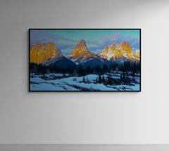 Robert E Wood Sunrise East End of Mt Rundle - 4514165