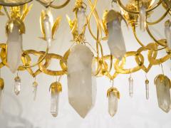 Robert Goossens Heart chandelier in bronze and rock crystal Robert Goossens circa 1970 - 1055338