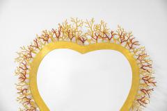 Robert Goossens Large Coral Heart Mirror - 3860727