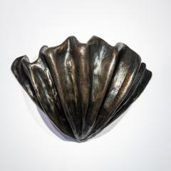 Robert Goossens Shell shaped wall light in brown patinated bronze - 3614463