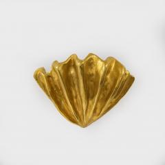 Robert Goossens Shell shaped wall light in gilded bronze - 3659333