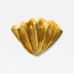 Robert Goossens Shell shaped wall light in gilded bronze - 3661182