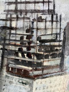 Robert Hallowell Early Wall Street Vintage Lower Manhattan Skyline painting Capitalism Rising - 4685916