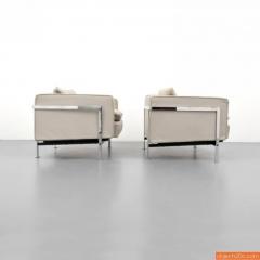 Robert Haussmann Pair of Robert Haussmann Leather Lounge Chairs - 240603