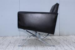 Robert Haussmann Robert Haussmann Chrome And Leather Lounge Chairs - 1100845