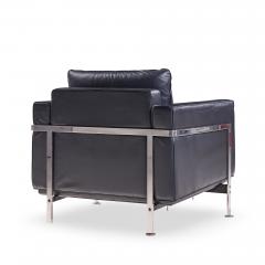 Robert Haussmann Robert Haussmann for De Sede Mid Century Black Leather Chairs Pair - 4499558