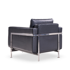 Robert Haussmann Robert Haussmann for De Sede Mid Century Black Leather Chairs Pair - 4710738