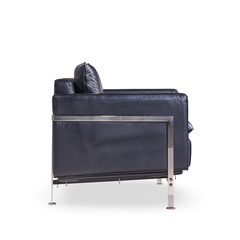 Robert Haussmann Robert Haussmann for De Sede Mid Century Black Leather Chairs Pair - 4710741