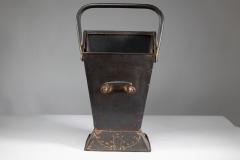 Robert Hilton Robert Hilton An Arts Crafts Copper Coal Bucket with a Single Flower in Seed - 4188453