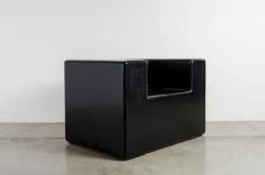 Robert Kuo Arm Rest Chair Black Lacquer by Robert Kuo Handmade Limited Edition - 3831496