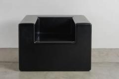 Robert Kuo Arm Rest Chair Black Lacquer by Robert Kuo Handmade Limited Edition - 3831497