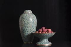 Robert Kuo Baluster Jar and Lid in Azure Colors by Robert Kuo Limited Edition - 3830377