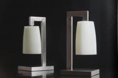 Robert Kuo Bell Shape Lamp Bai Jade Peking Glass by Robert Kuo Hand Carved Limited - 3830170