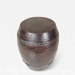 Robert Kuo Cloud Barrel Drumstool Antique Copper by Robert Kuo Hand Repousse - 3836214