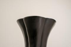 Robert Kuo Contemporary 6 Lobed Petal Stand Table in Black Lacquer by Robert Kuo - 4513505