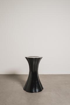 Robert Kuo Contemporary 6 Lobed Petal Stand Table in Black Lacquer by Robert Kuo - 4513507