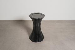 Robert Kuo Contemporary 6 Lobed Petal Stand Table in Black Lacquer by Robert Kuo - 4513508