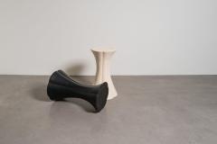 Robert Kuo Contemporary 6 Lobed Petal Stand Table in Black Lacquer by Robert Kuo - 4513523