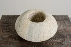 Robert Kuo Contemporary Abacus Design Stone Pot in Han Bai Yu Marble by Robert Kuo - 3952882