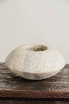 Robert Kuo Contemporary Abacus Design Stone Pot in Han Bai Yu Marble by Robert Kuo - 3952890