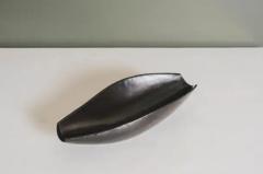 Robert Kuo Contemporary Black Copper Bai He Tray by Robert Kuo Hand Repousse - 3831622