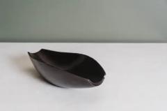 Robert Kuo Contemporary Black Copper Bai He Tray by Robert Kuo Hand Repousse - 3831623