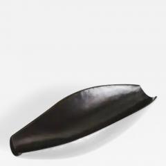 Robert Kuo Contemporary Black Copper Bai He Tray by Robert Kuo Hand Repousse - 3836221