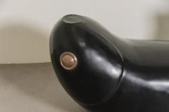 Robert Kuo Contemporary Black Lacquer Fish Seat w Copper Eye by Robert Kuo - 3836960