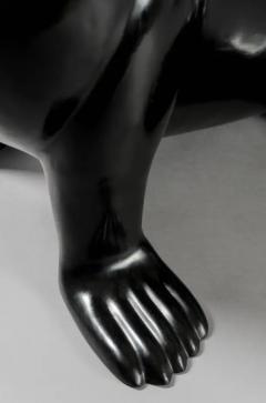 Robert Kuo Contemporary Black Lacquer Sea Lion Sculpture by Robert Kuo Limited Edition - 3835015