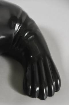 Robert Kuo Contemporary Black Lacquer Sea Lion Sculpture by Robert Kuo Limited Edition - 3835022