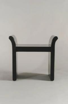 Robert Kuo Contemporary Black Lacquer Vanity Seat by Robert Kuo Hand Made Limited Edition - 3835100