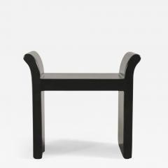 Robert Kuo Contemporary Black Lacquer Vanity Seat by Robert Kuo Hand Made Limited Edition - 3836293