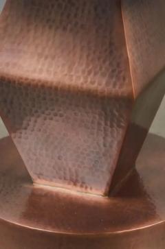 Robert Kuo Contemporary Brancusi Table in Antique Copper by Robert Kuo - 3836895