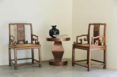 Robert Kuo Contemporary Brancusi Table in Antique Copper by Robert Kuo - 3836896