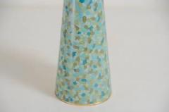 Robert Kuo Contemporary Cloisonn Conical Table Lamp in Azure Design by Robert Kuo - 3831674