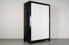 Robert Kuo Contemporary Cloud Armoire in Cream Lacquer by Robert Kuo - 3838343