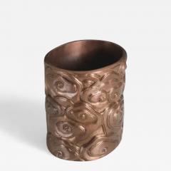 Robert Kuo Contemporary Cloud Design Brushpot in Antique Copper by Robert Kuo - 3836237