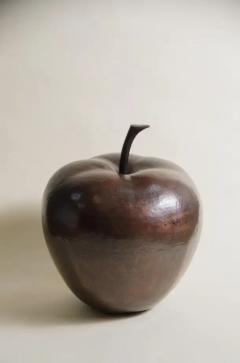 Robert Kuo Contemporary Copper Apple Sculpture by Robert Kuo Repouss Limited Edition - 3836873