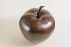 Robert Kuo Contemporary Copper Apple Sculpture by Robert Kuo Repouss Limited Edition - 3836875