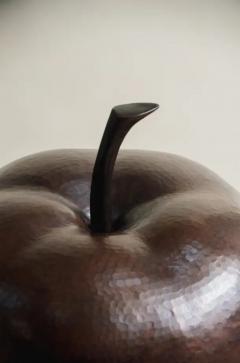 Robert Kuo Contemporary Copper Apple Sculpture by Robert Kuo Repouss Limited Edition - 3836887