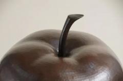 Robert Kuo Contemporary Copper Apple Sculpture by Robert Kuo Repouss Limited Edition - 3836912