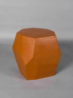 Robert Kuo Contemporary Faceted Drumstool in Mila Lacquer by Robert Kuo Limited Edition - 3834849