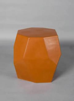 Robert Kuo Contemporary Faceted Drumstool in Mila Lacquer by Robert Kuo Limited Edition - 3834851