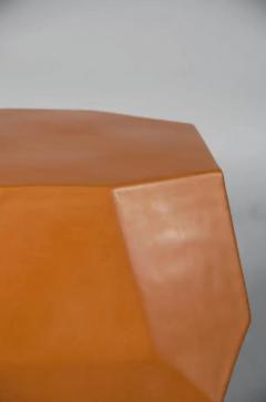 Robert Kuo Contemporary Faceted Drumstool in Mila Lacquer by Robert Kuo Limited Edition - 3834857