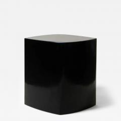 Robert Kuo Contemporary Fang Bei Drumstool in Black Lacquer by Robert Kuo Limited Edition - 3836284