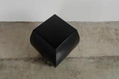 Robert Kuo Contemporary Fang Drumstool in Black Lacquer by Robert Kuo Limited Edition - 3834846