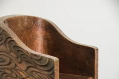 Robert Kuo Contemporary Fei Tian Wen Chair in Repouss Antiqued Copper by Robert Kuo - 3838303