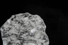 Robert Kuo Contemporary Hand Carved Crystal Bi Sculpture w Steel Stand by Robert Kuo - 3834980