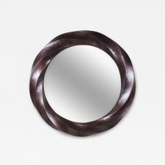 Robert Kuo Contemporary Hand Repouss Antique Copper Puso Mirror by Robert Kuo - 4513625